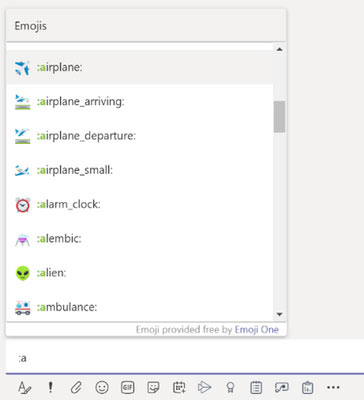 Atalho Emojis Microsoft Teams